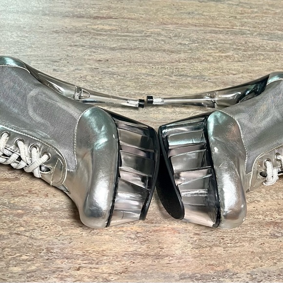 N.Y.L.A heeled laced platform heeled shoes with mesh - Picture 14 of 16